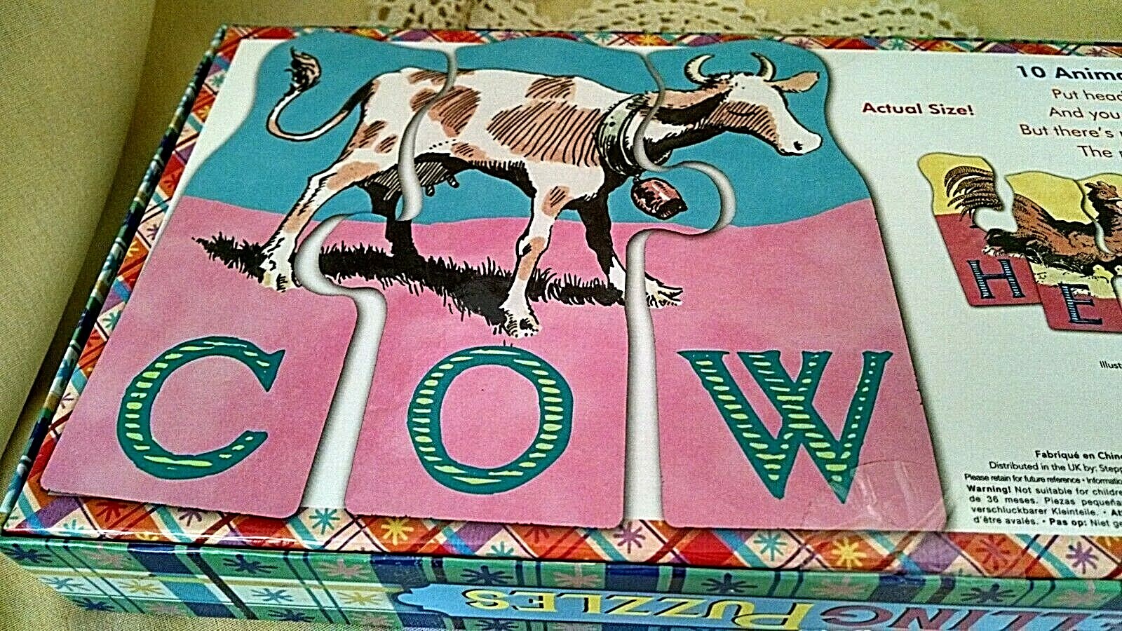 Spelling Puzzles New eeBoo Make Animal Spell Word Kevin Hawkes 2016 Qty 10