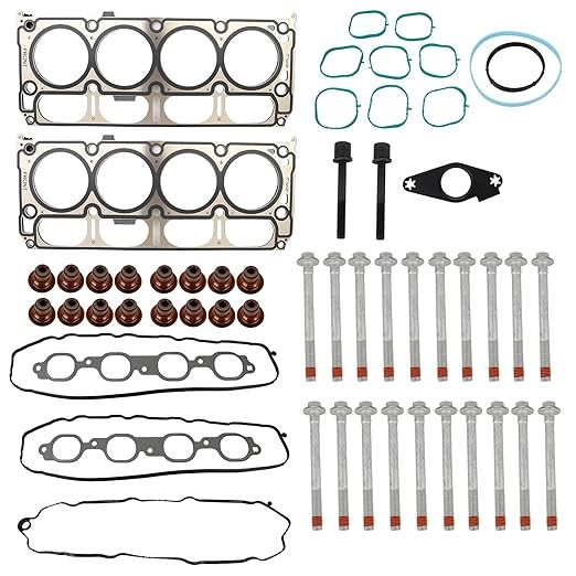 Cylinder Head Gasket Set with Bolts Compatible with GMC Sierra Yukon XL, Chevy
