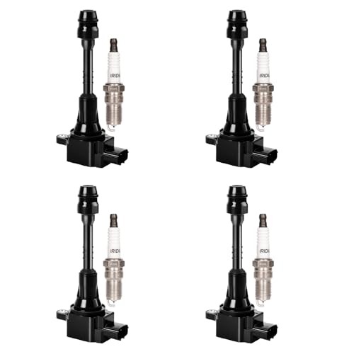 Set of 4 Ignition Coil Pack and Spark Plugs Fits for Nissan Sentra 1.8 L4 2002
