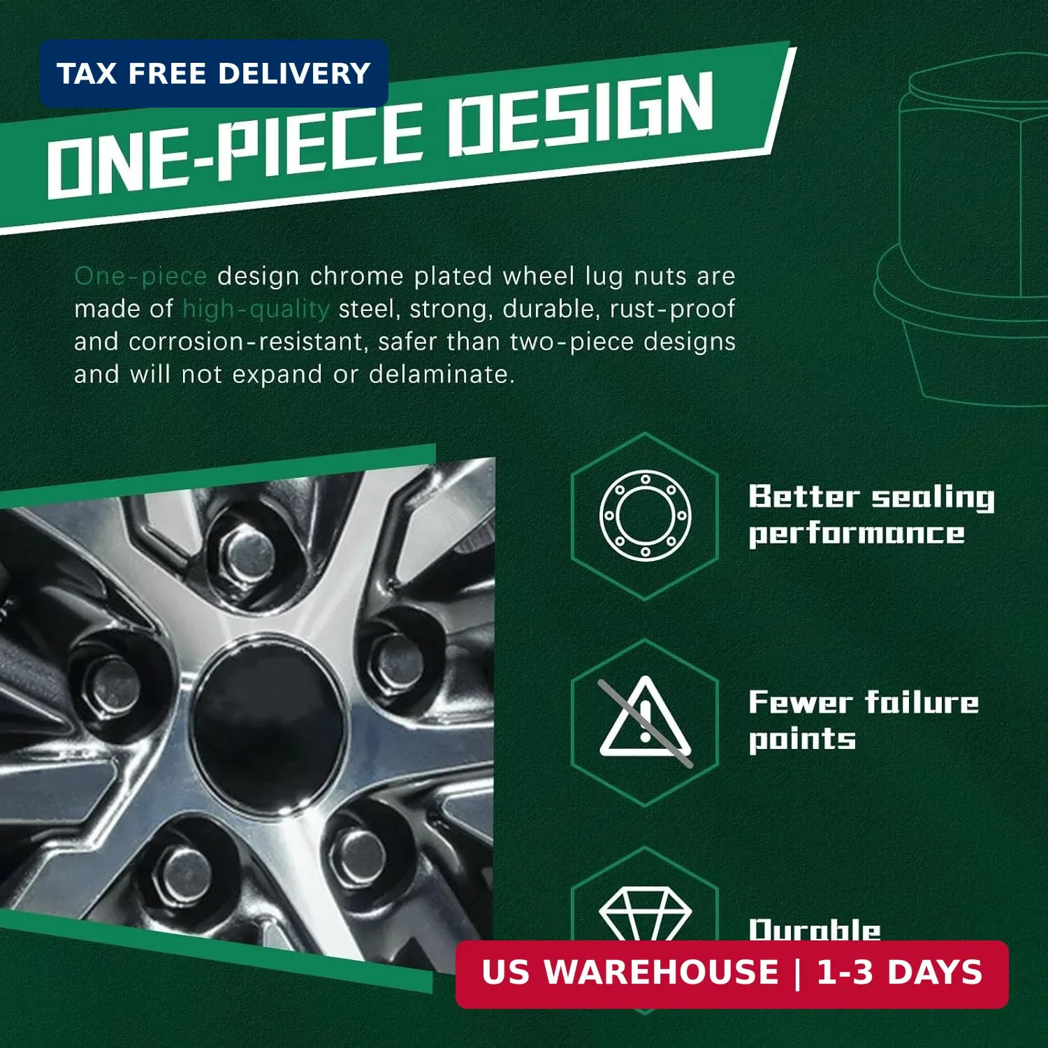 M12x1.5 Lug Nuts,One-Piece Wheel Nuts for Toyota Corolla/Prius/Sienna,Lexus RX35