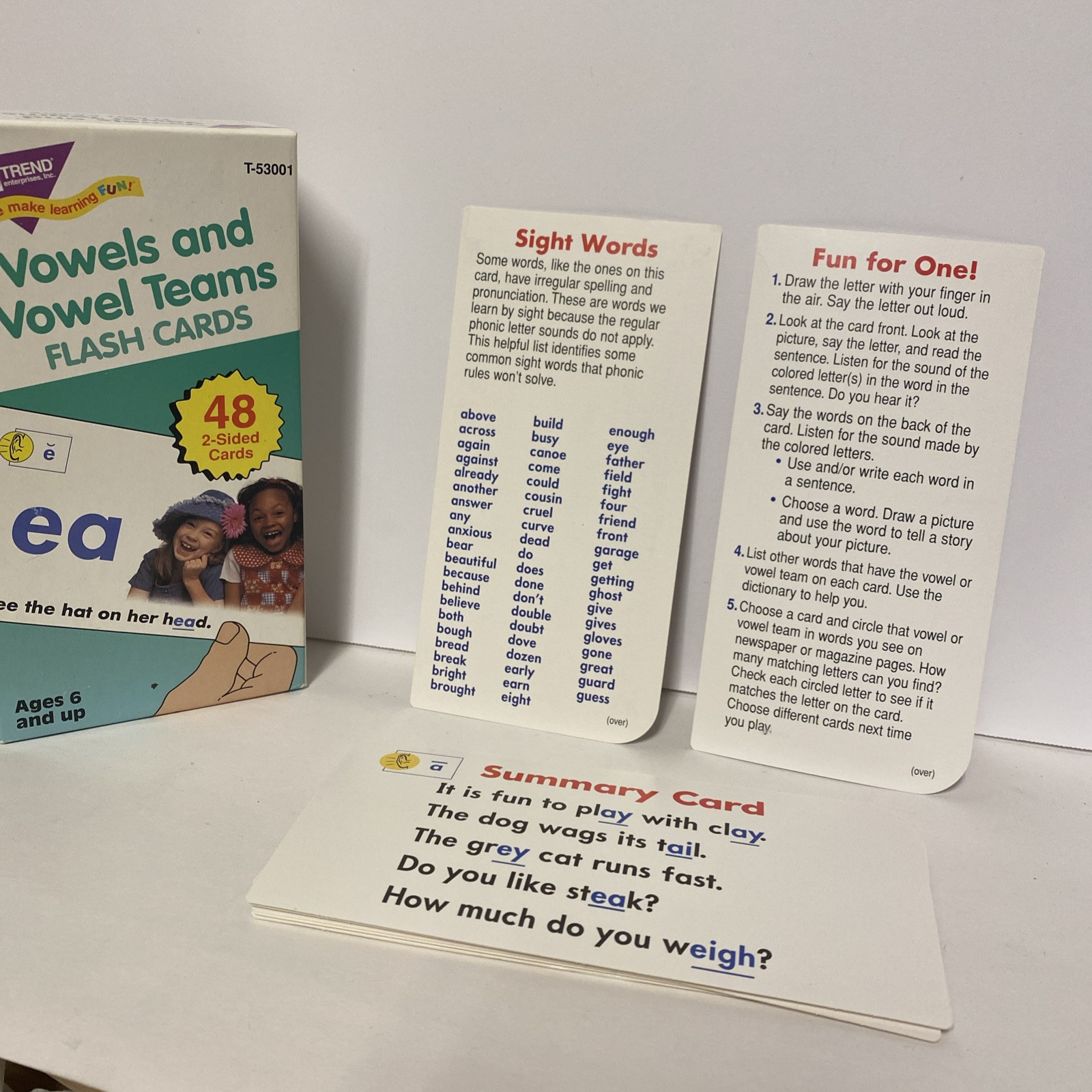 VTG TREND Vowels and Vowel Teams Skill Drill Flash Cards