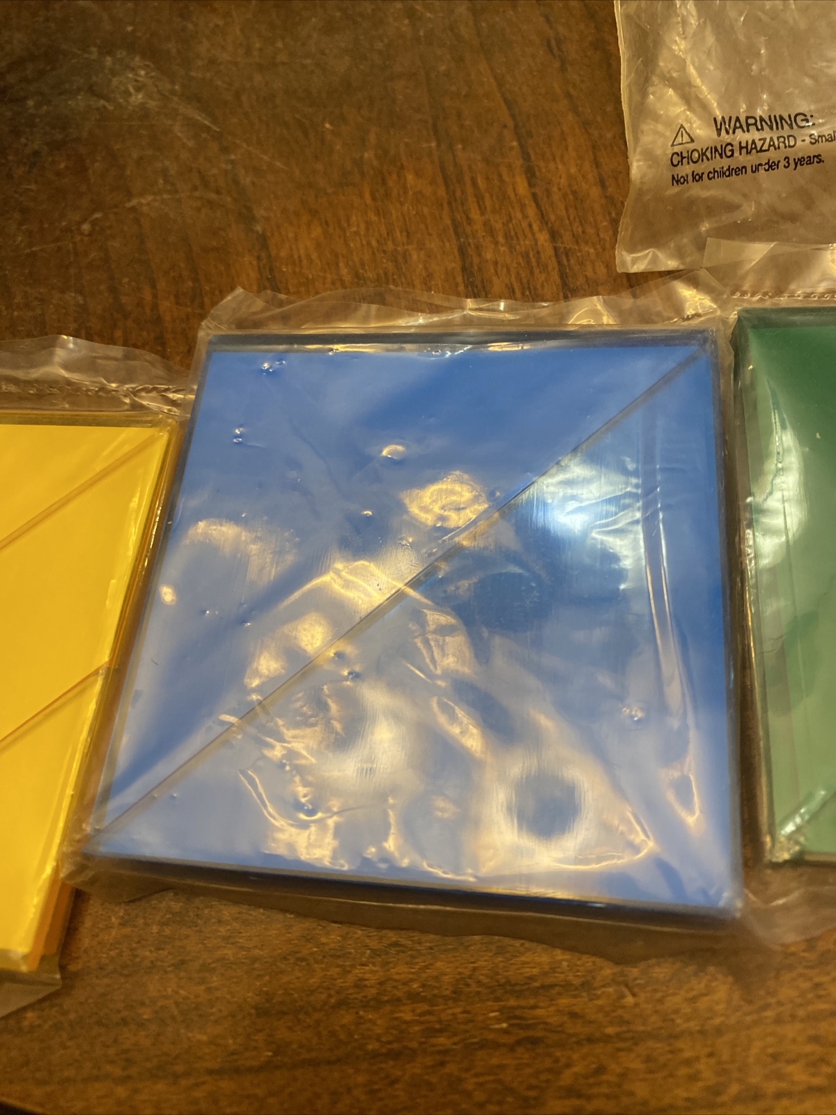 ETA Cuisenaire Overhead Tangrams 1514 Blue/Yellow/Red/green SEALed
