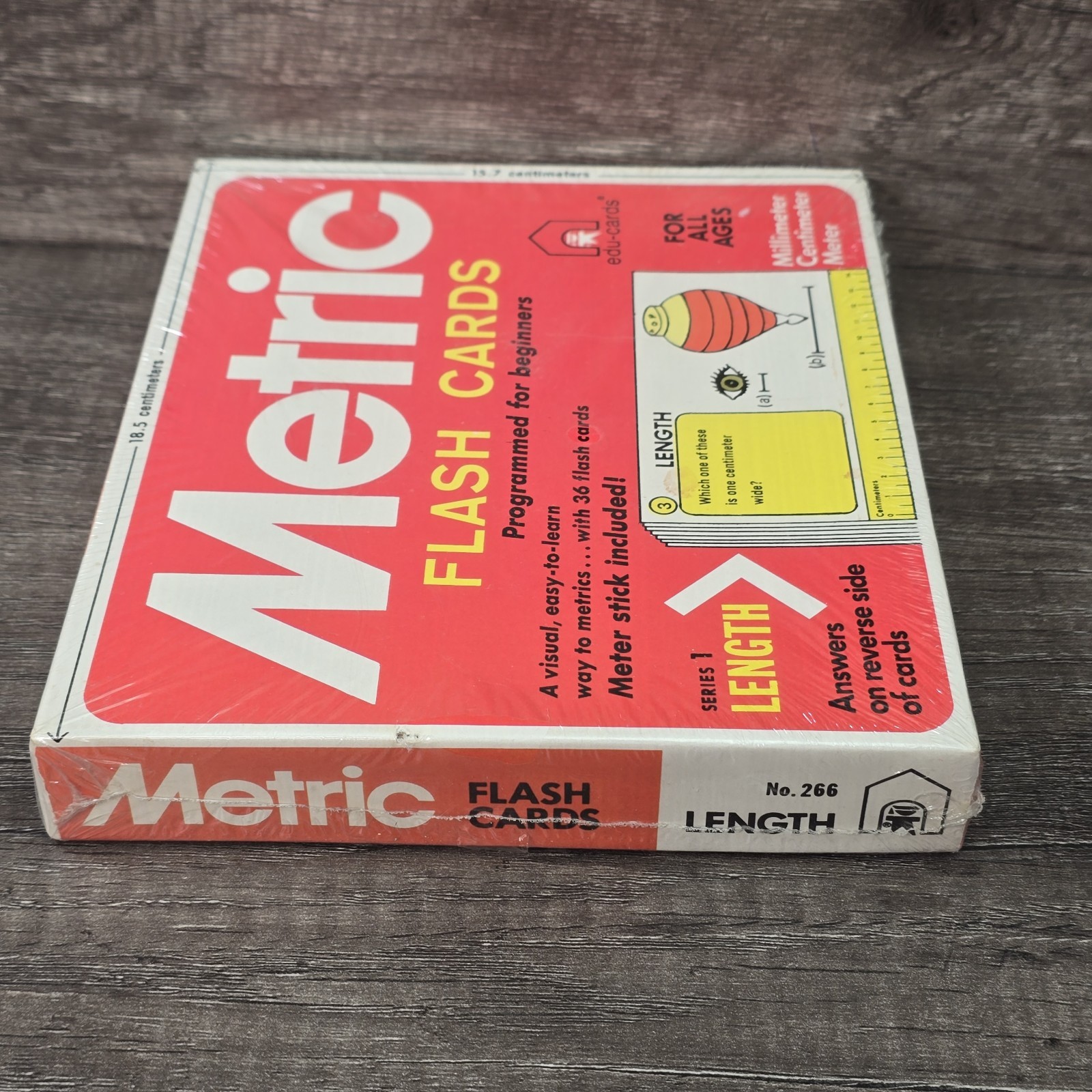 1976 METRIC FLASH CARDS Edu-Cards Binney & Smith No. 266