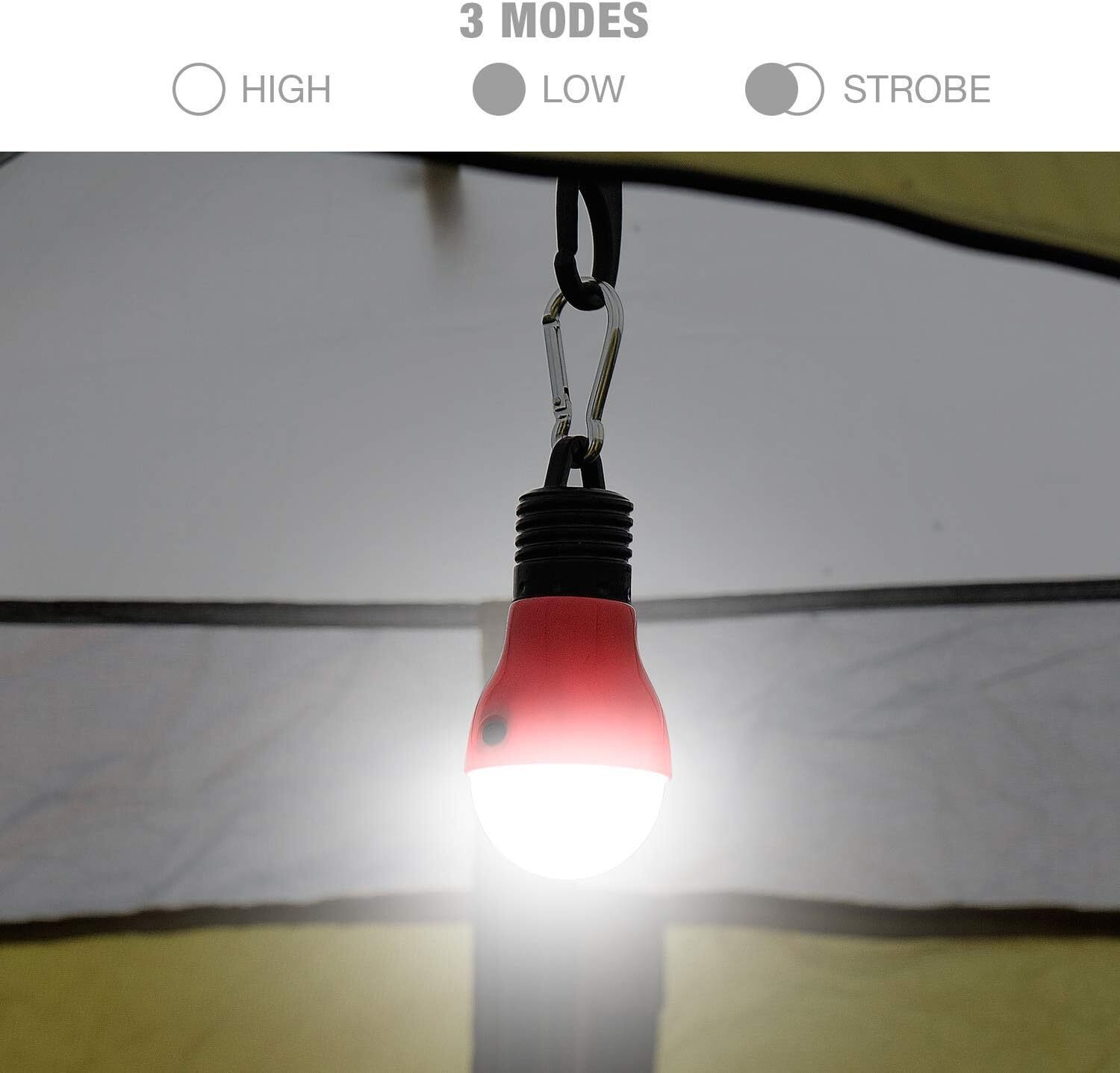 EverBrite 3-Pack Camping Lights – 3 Lighting Modes, Portable LED Bulbs Ideal for