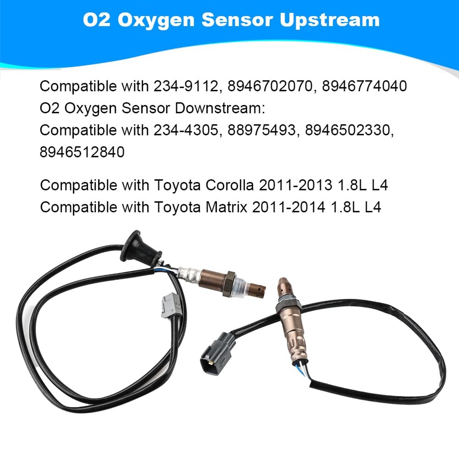 JDMON 2PCS O2 Oxygen Sensor Upstream & Downstream Replacement for Toyota Coro…