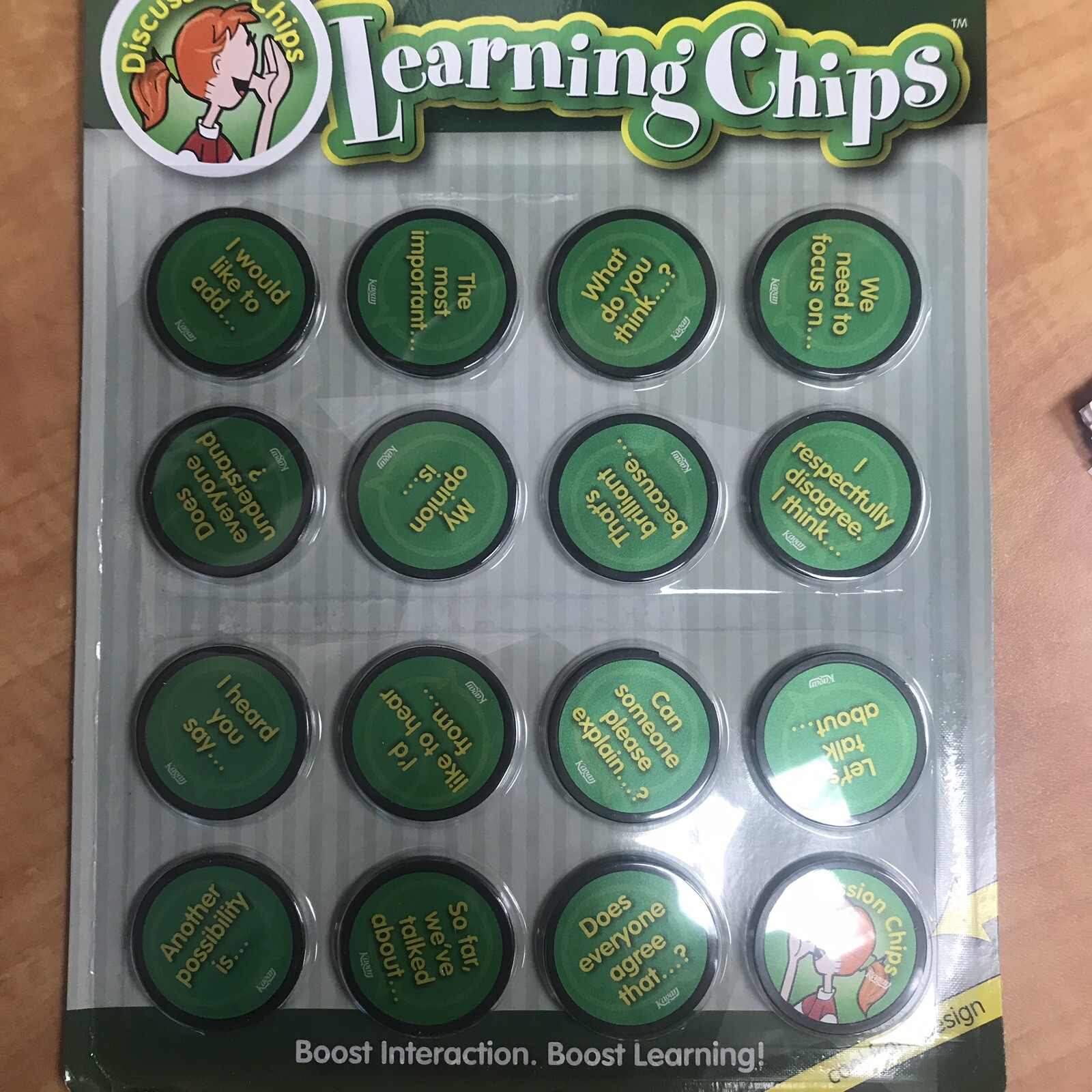 Kagan Cooperative Learning Discussion Chips Green Good For Any Subject New