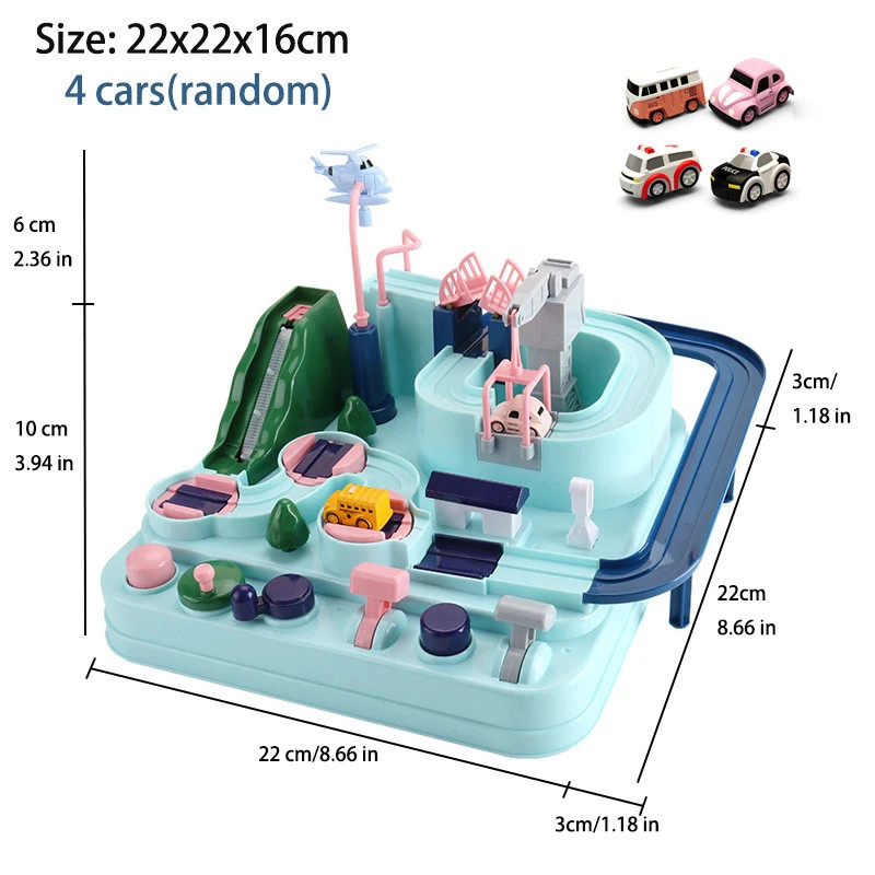 Racing Rail Car Model Educational Toys Children Track Adventure Game Brain Mecha