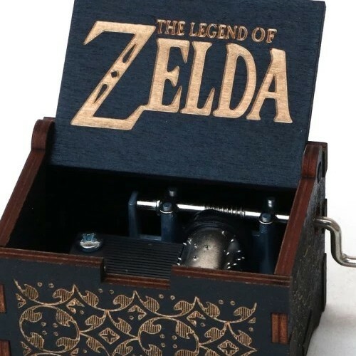 Zelda Vintage Antique Music Box With Crank Melody From The Video Game