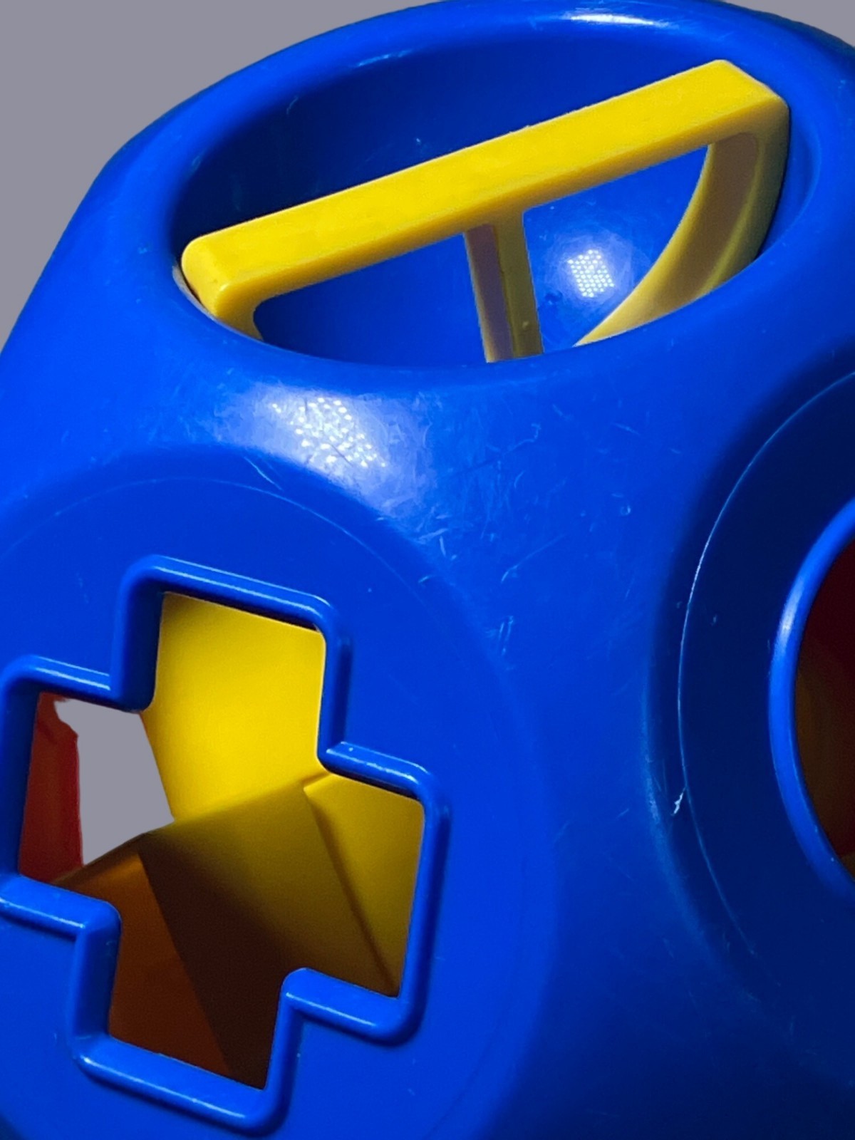 Tupperware Vintage Shape O Ball Shape Sorter Toy Blue Red Yellow