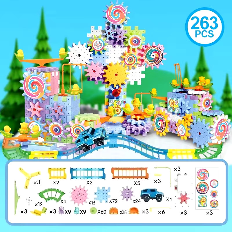 Learning Educational Toys for Kids 3D Puzzle Set Baby Plastic Building Kits Toy