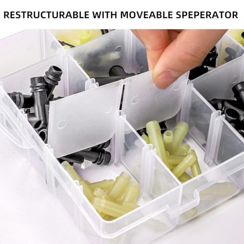 159 Pieces Vacuum Connector Assortment, 32 Sizes Automotive Vacuum Tee Connec…