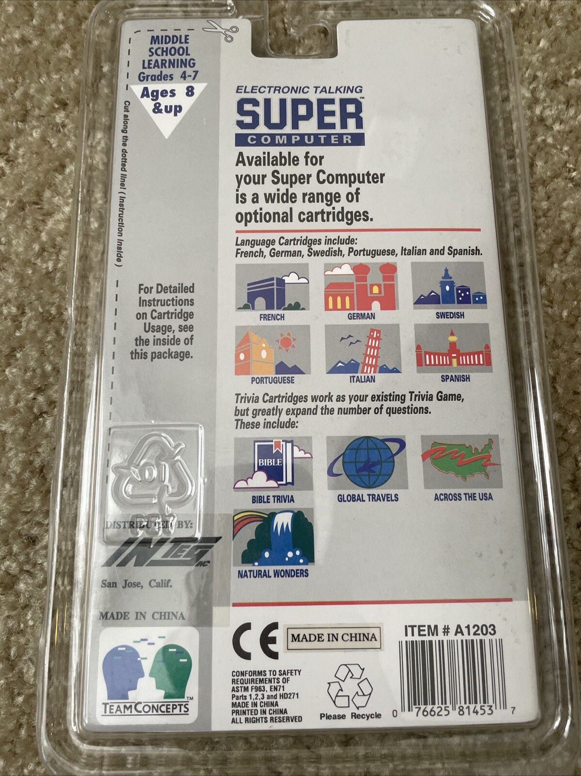 NEW SEALED Electronic Talking Super Computer Across the USA Trivia Cartridge