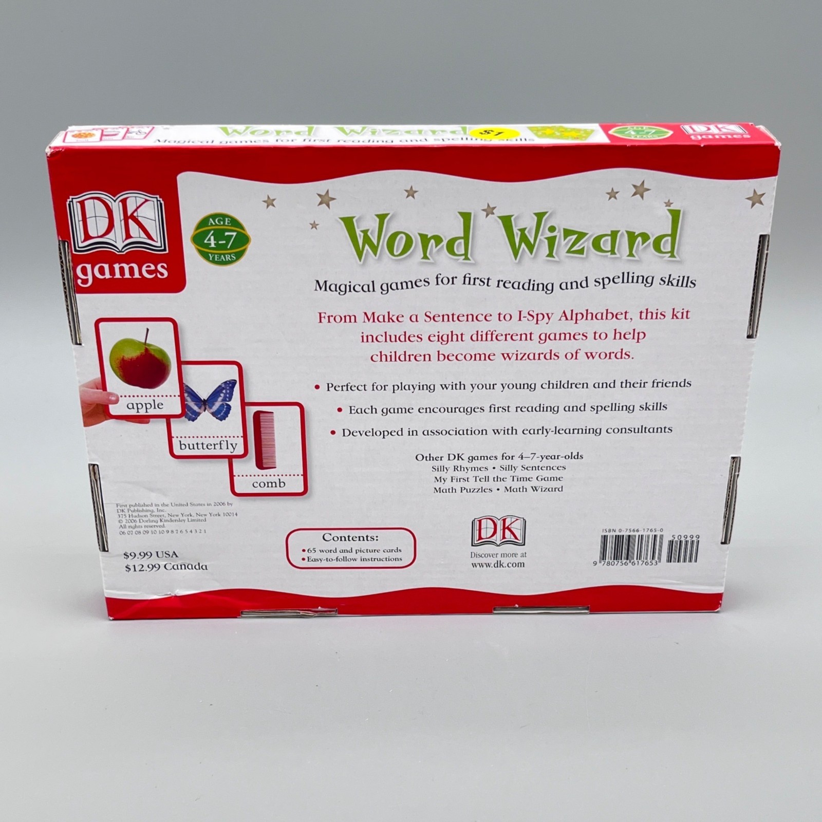 DK Games Word Wizard Reading & Spelling Educational Game For Kids Ages 4-7