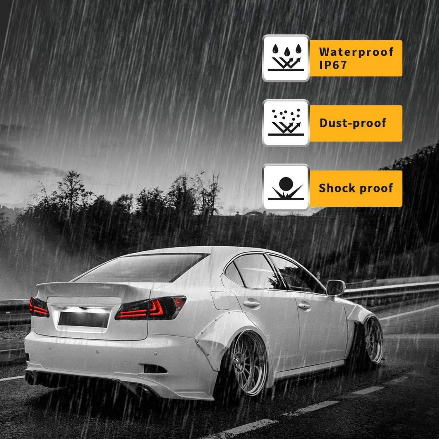 VLAND Led Tail lights Compatible with Base Sedan Lexus IS250 IS350 IS22d 2006…