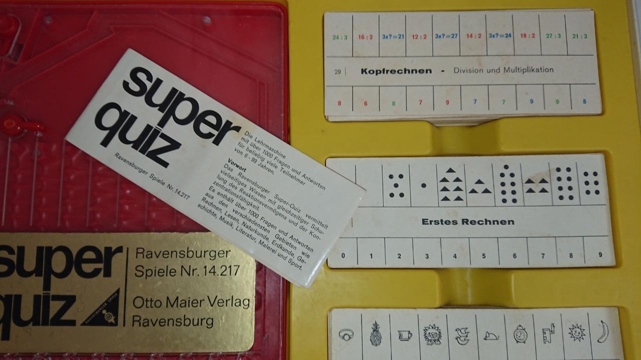 Super Quiz Ravensberger / Milton Bradley – Cool pinball answer device -in German
