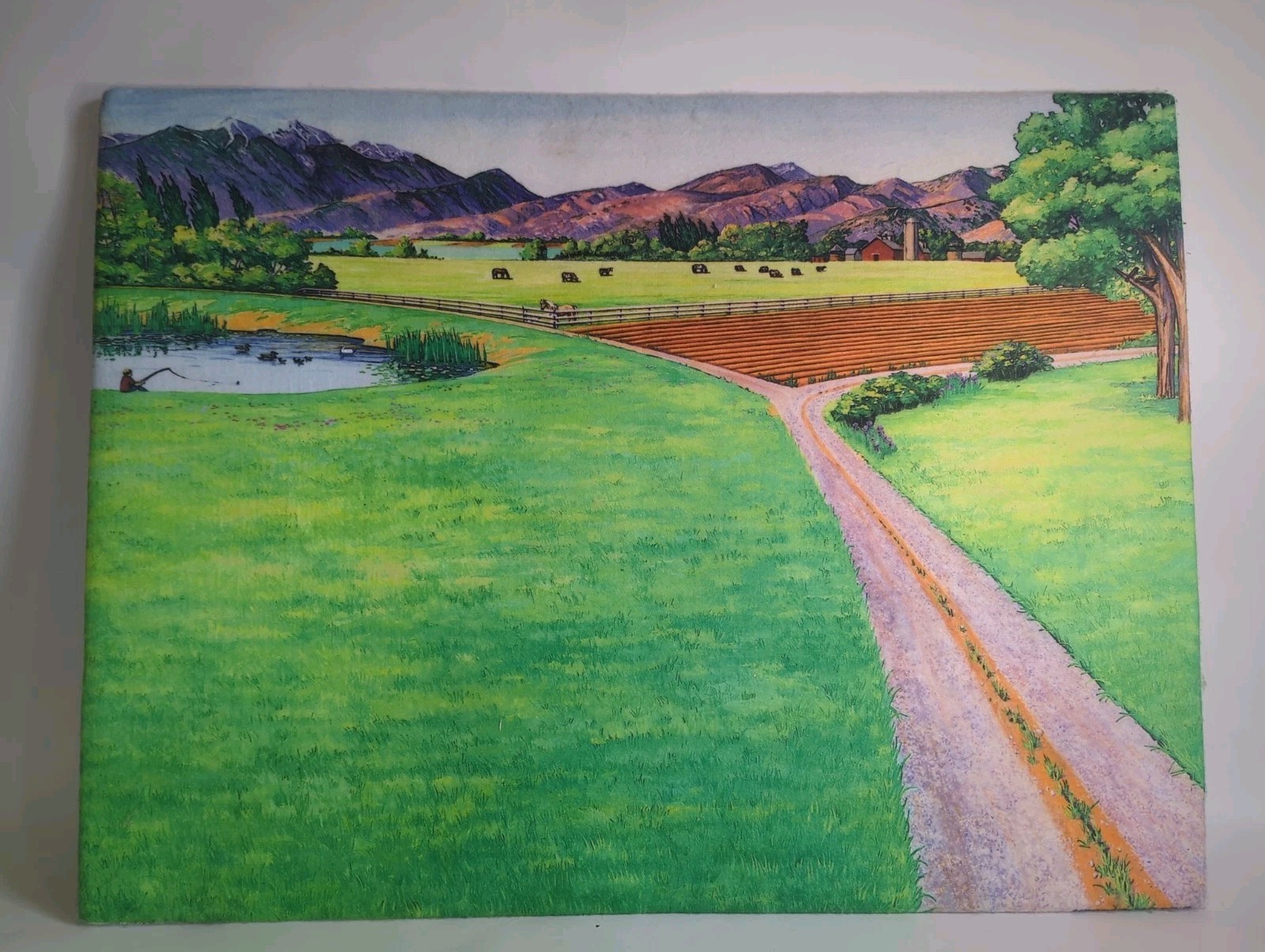 Felt Farm Animal Story Set Large 31″ X 23″ W/ 42 Animals, Buildings, Farmers Etc