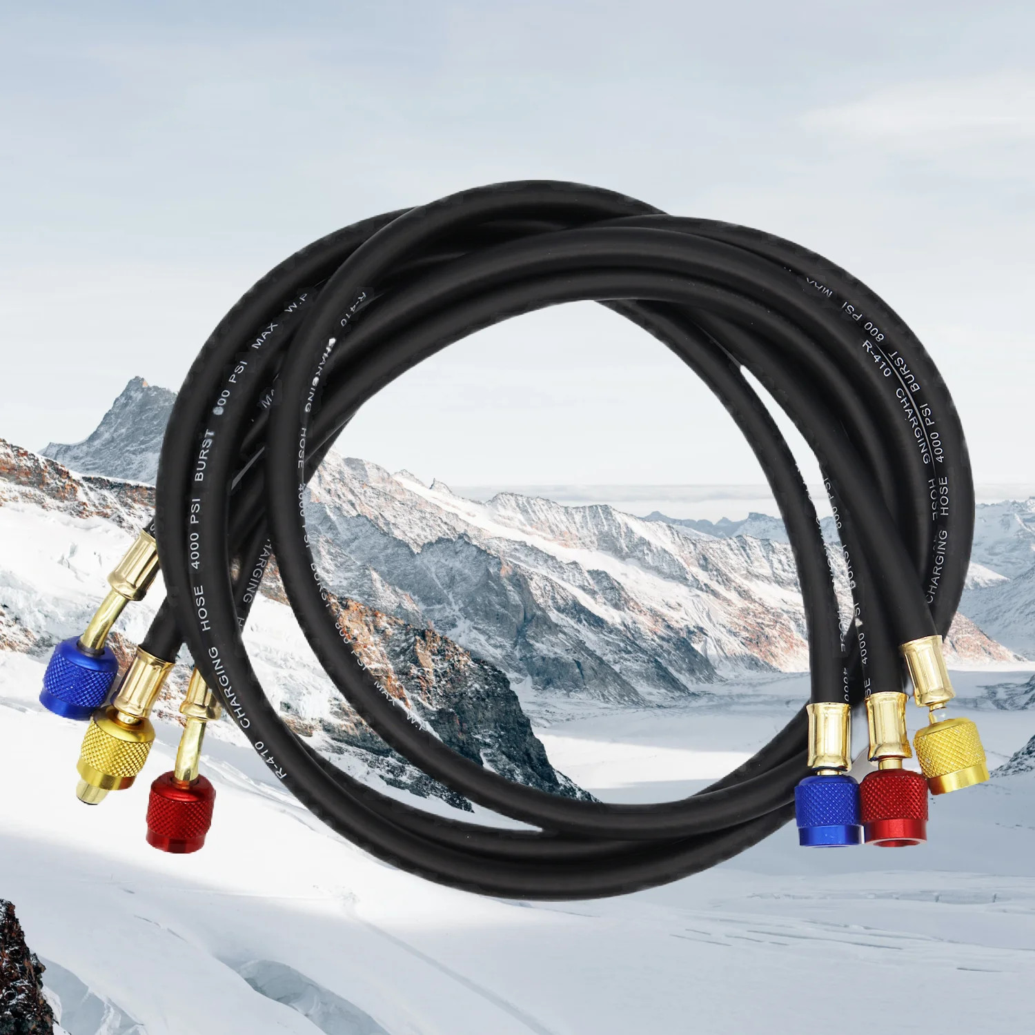 AC Charging Hose Tube Kit Hose Low Loss Fittings for R134A R12 R22 Refrigerant