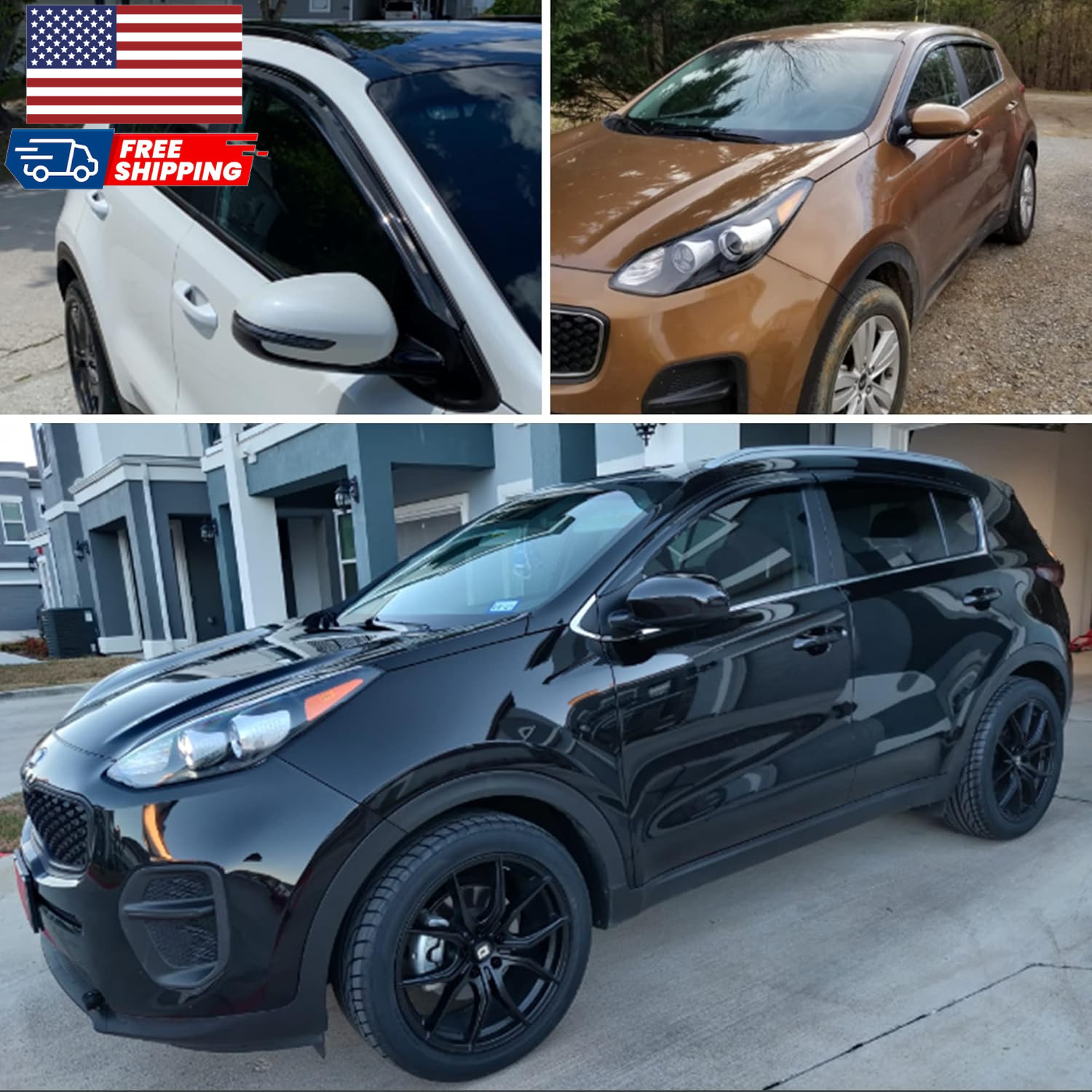 Window Rain Guard for Kia Sportage 2023 2024 2025 2026 LX EX SX Prestige