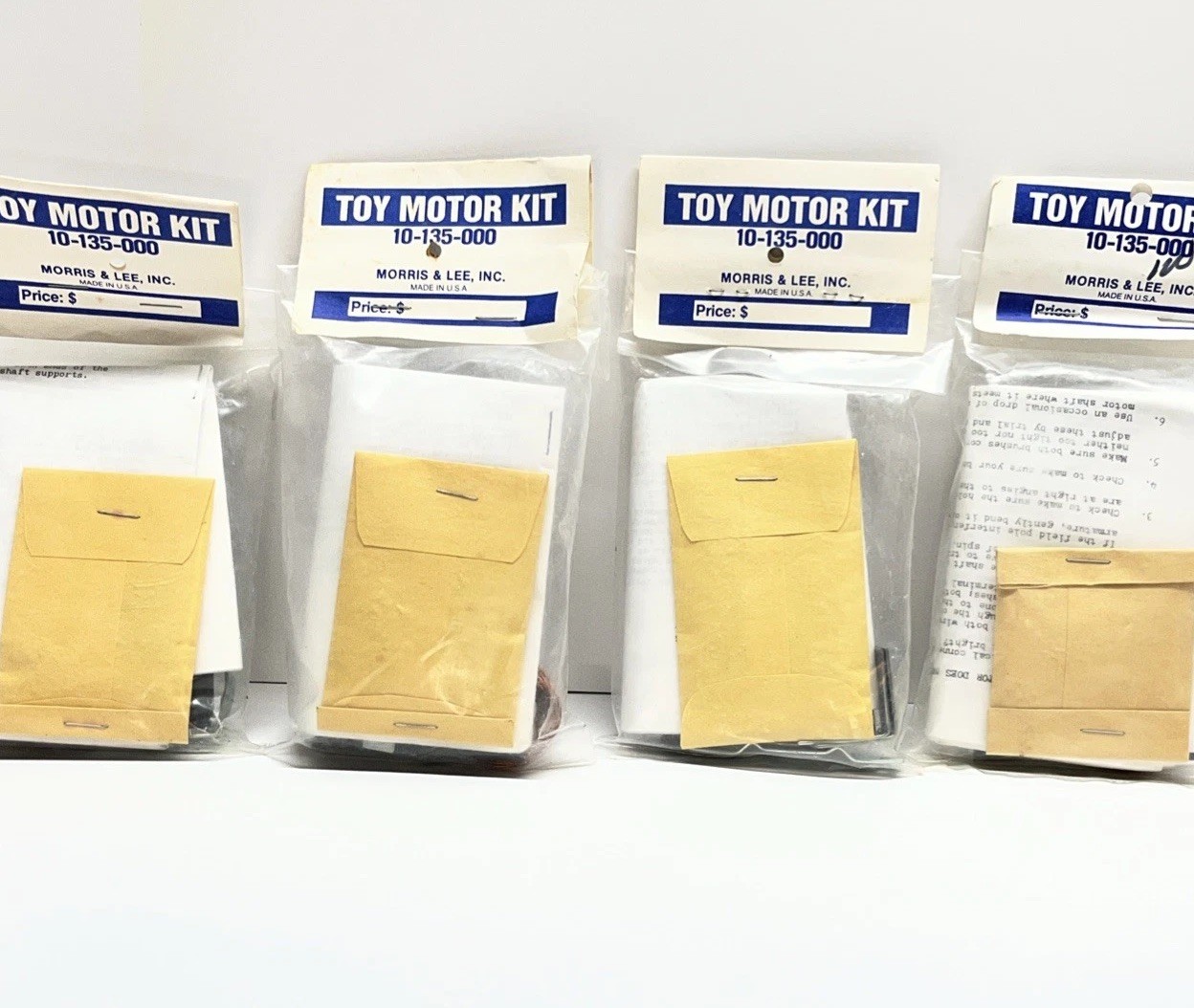 Lot Of 4 Morris And Lee Electric Motor Construction Kits Model Hobby Train Car