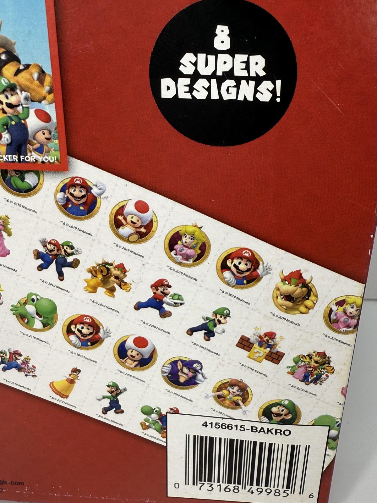 Super Mario Valentines 32 Cards 32 Stickers Nintendo Kids Classroom Gift 8 Desig