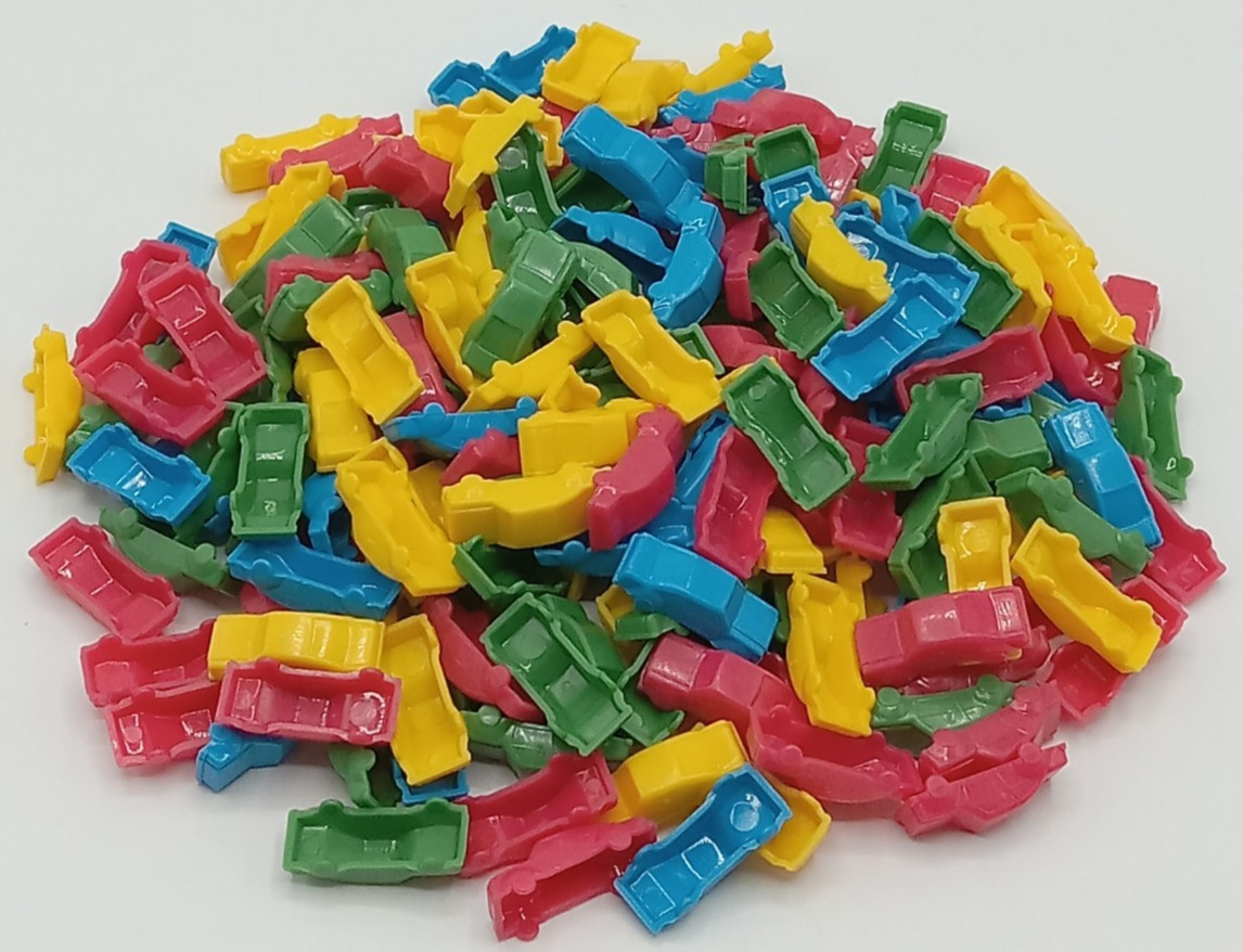Early Educational Math Counters Counting Sorting Plastic Transport Cars 190 pcs