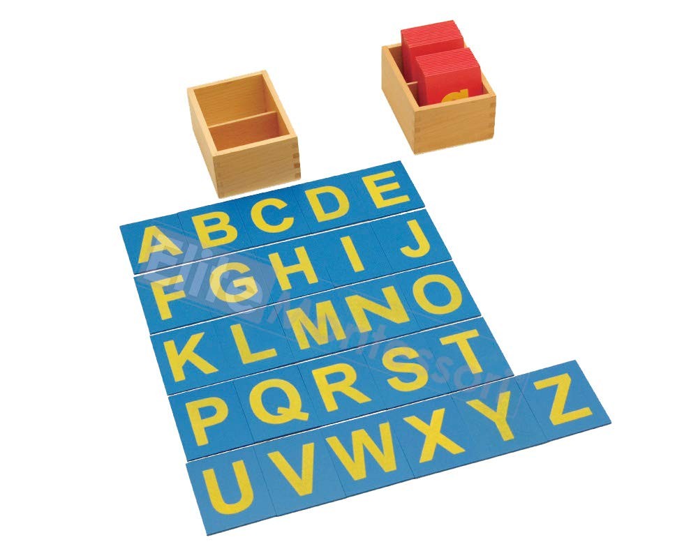 Lower and Capital Case Sandpaper Letters with Boxes