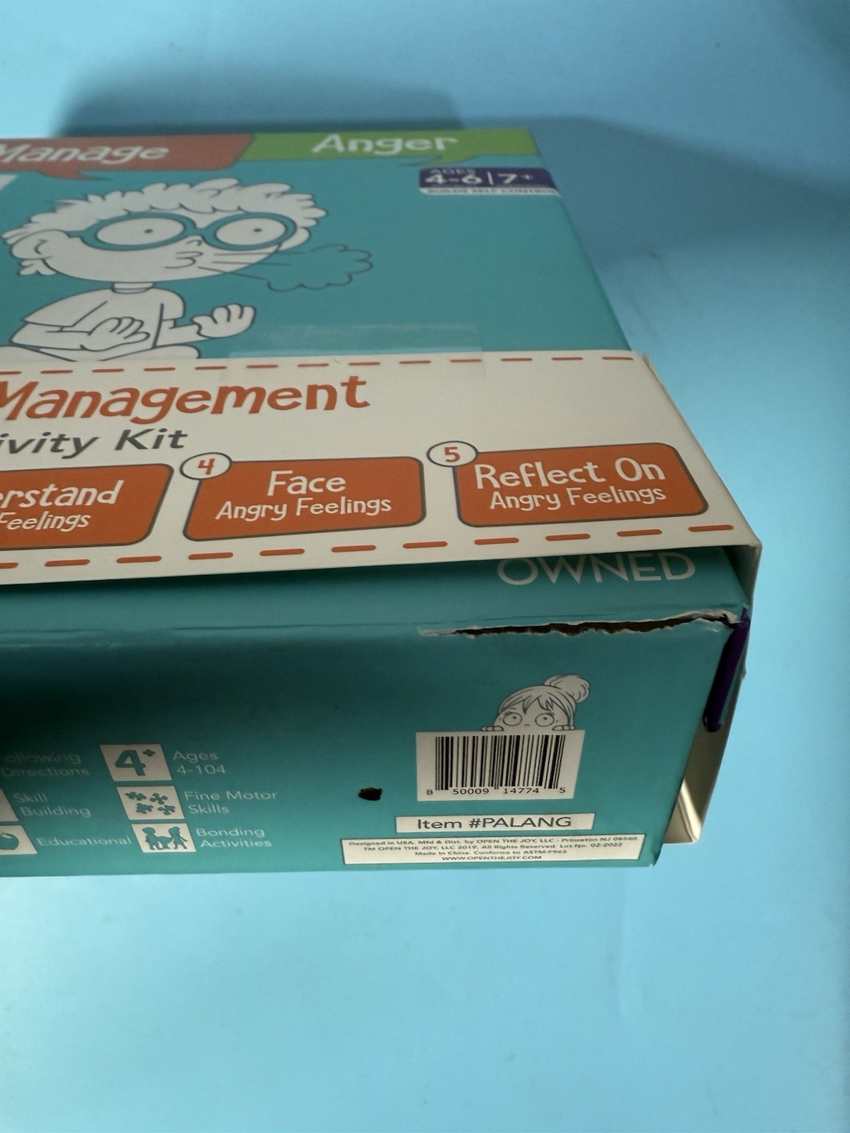 Open The Joy – Anger Management Box – Calming Activities, Ages 4-6 box damage
