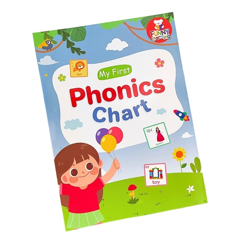 Preschooler English Words Building Learning Chart For Kid Students 28.7x21cm