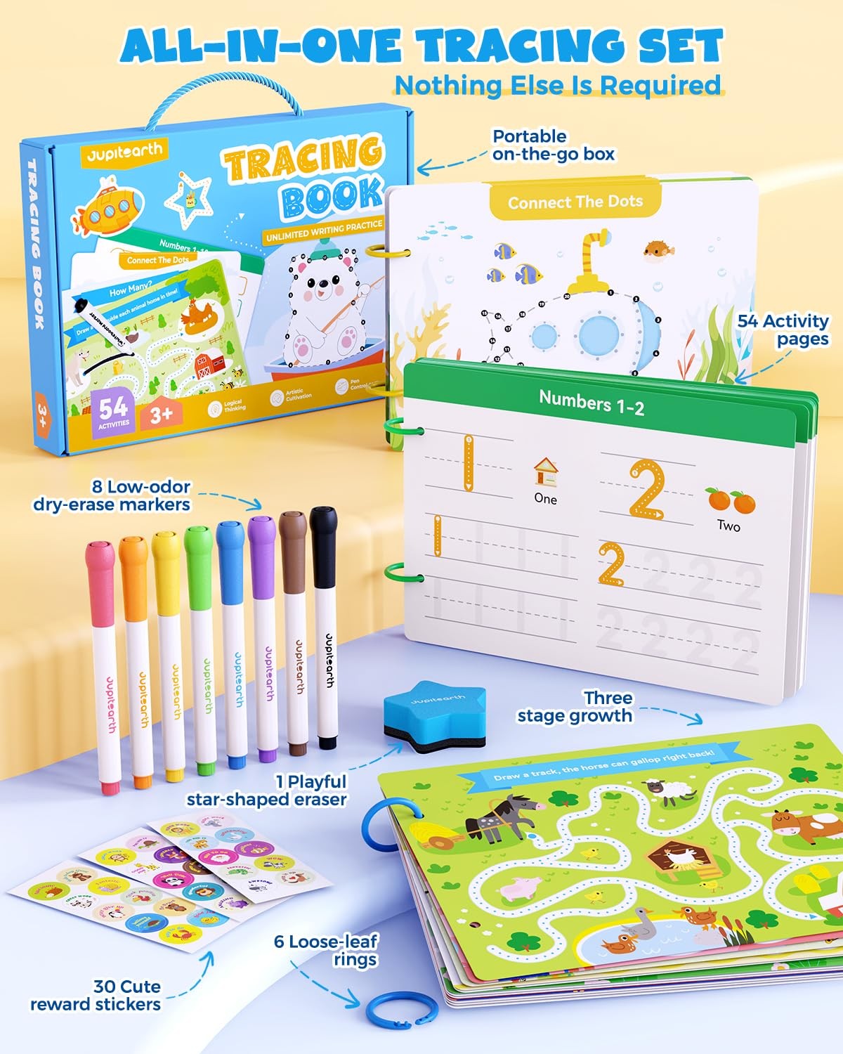 Preschool Learning Activities 54 Reusable Pages, Tracing Books for Kids Ages …