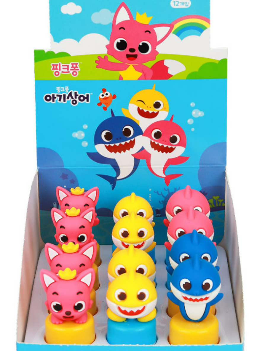 Pinkfong Baby Shark Toy Stamp 12pcs Display Box figure stamp