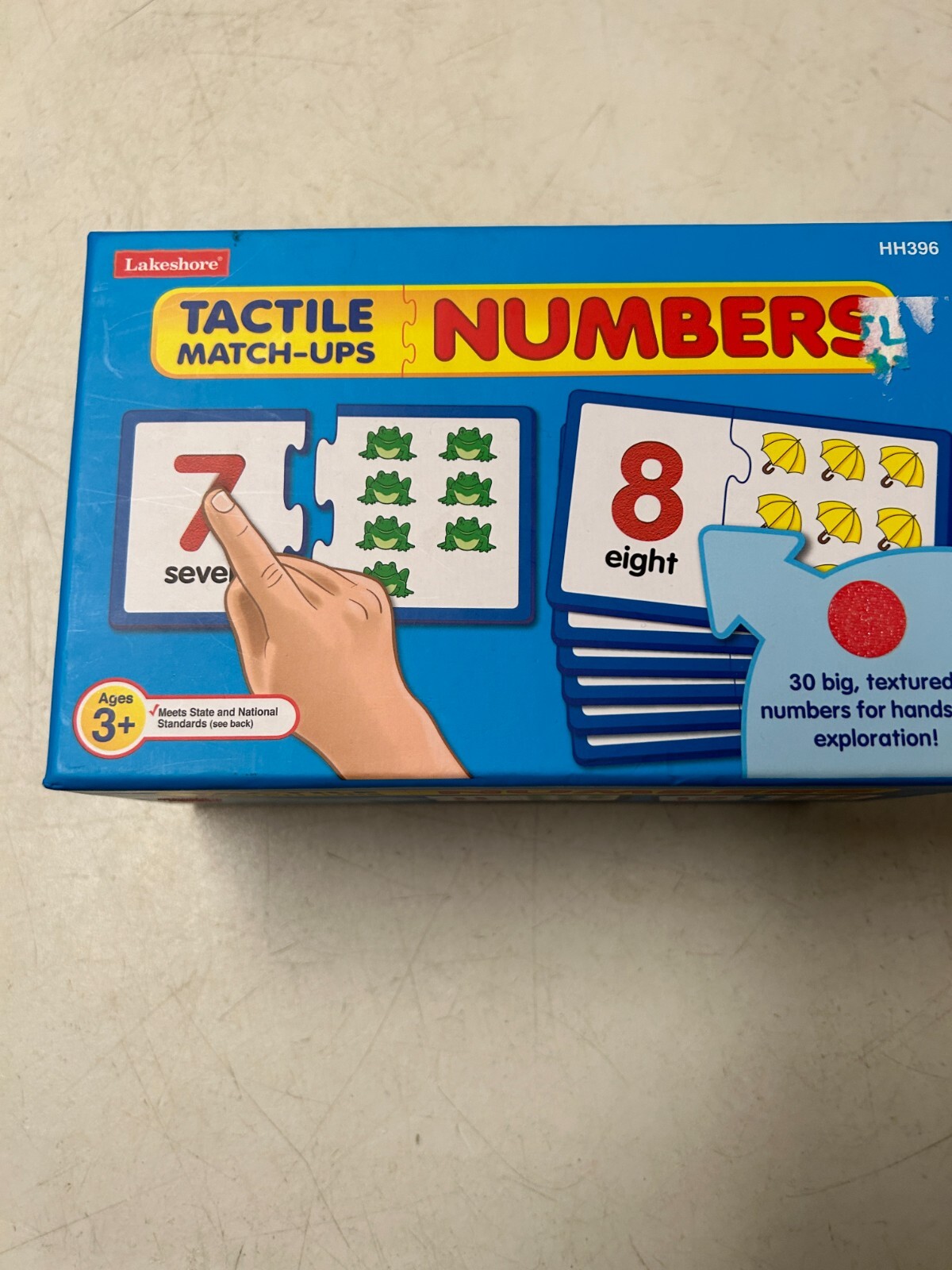 LAKESHORE EDUCATIONAL PRODUCT TACTILE MATCH UPS NUMBERS 1-30 PUZZLES W BOX LNW