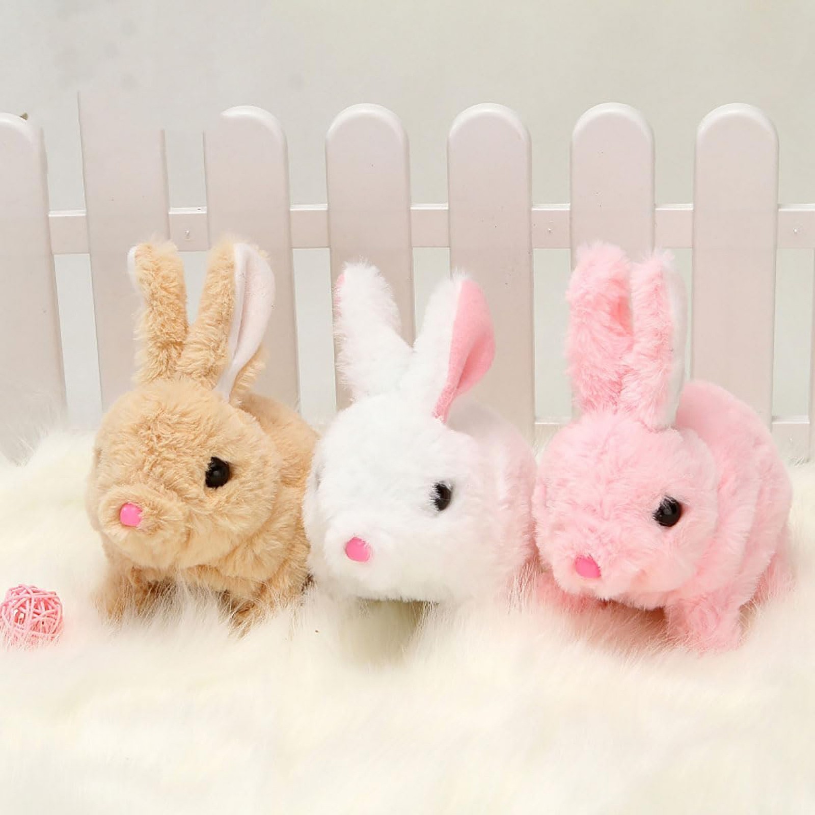 Electric Plush Rabbit Hopping Jumping Interactive Bunny Robot Toy Easter Gift