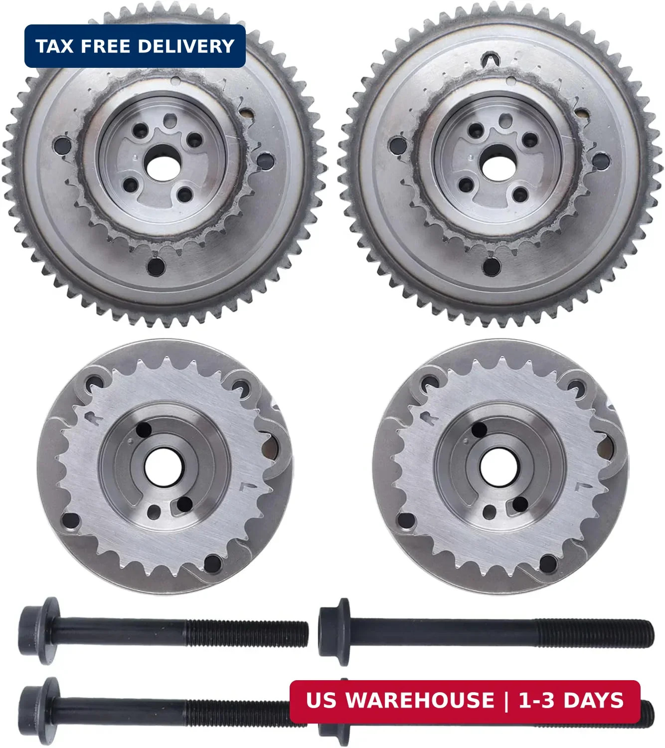 Intake Exhaust Timing Camshaft Sprocket VVT Cam Phaser 4Pcs Compatible with F150
