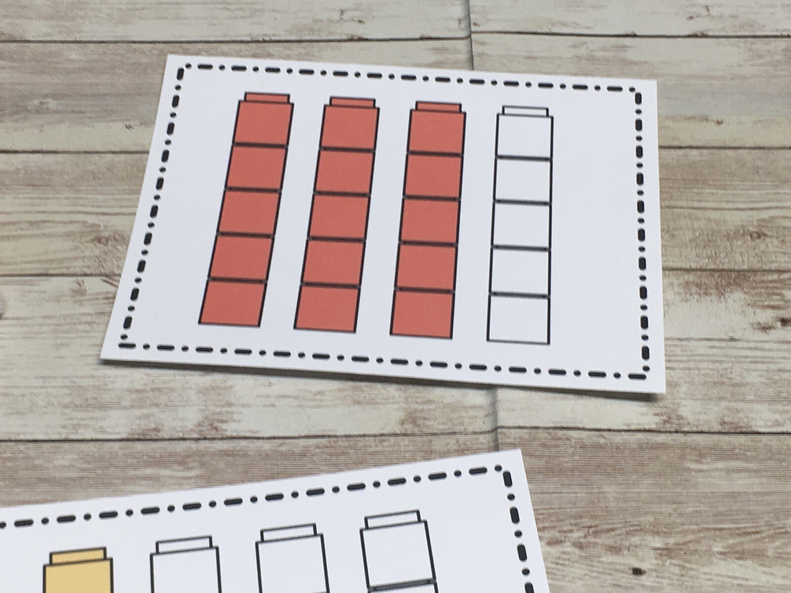 Unifix Count – Cards for Learning Center 60 Cards- Teaching supplies