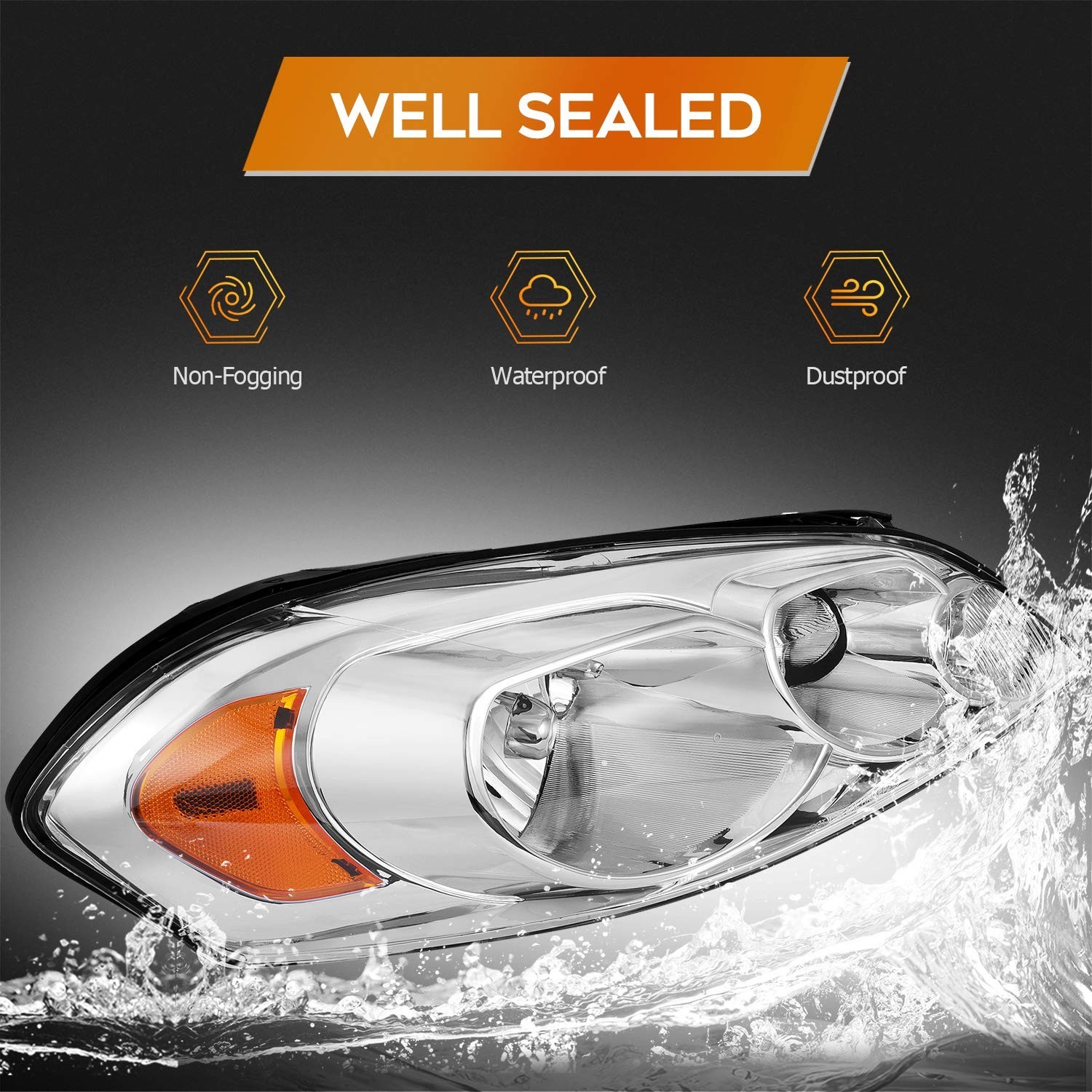 Headlight Assembly For Chevy Impala 2006-2013 For Chevy Impala Limited 2014-2…
