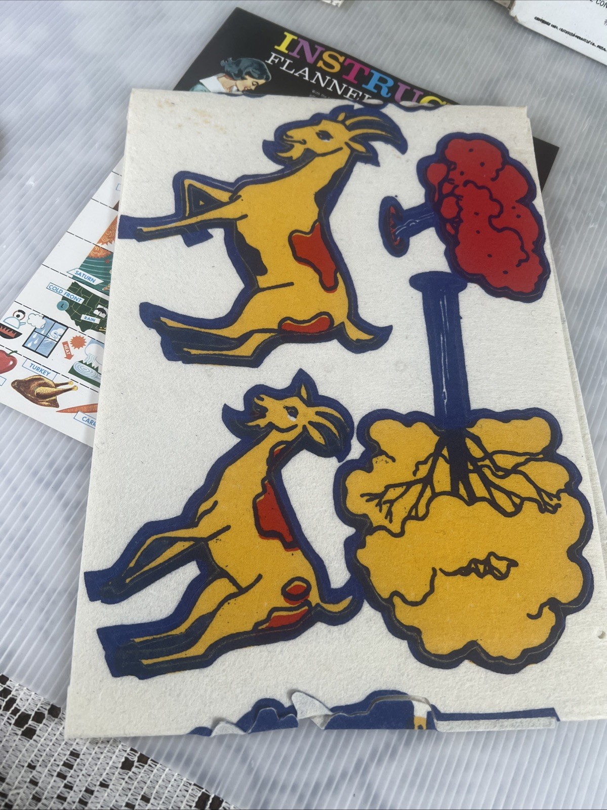 Instructo THREE LITTLE PIGS 3 Billy Goat Flannelboard Story CutOuts Vintage