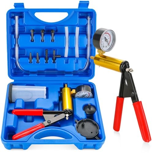 2 in 1 Handheld Vacuum Pump Brake Bleeder Kit for Motorcycle, 16 pcs
