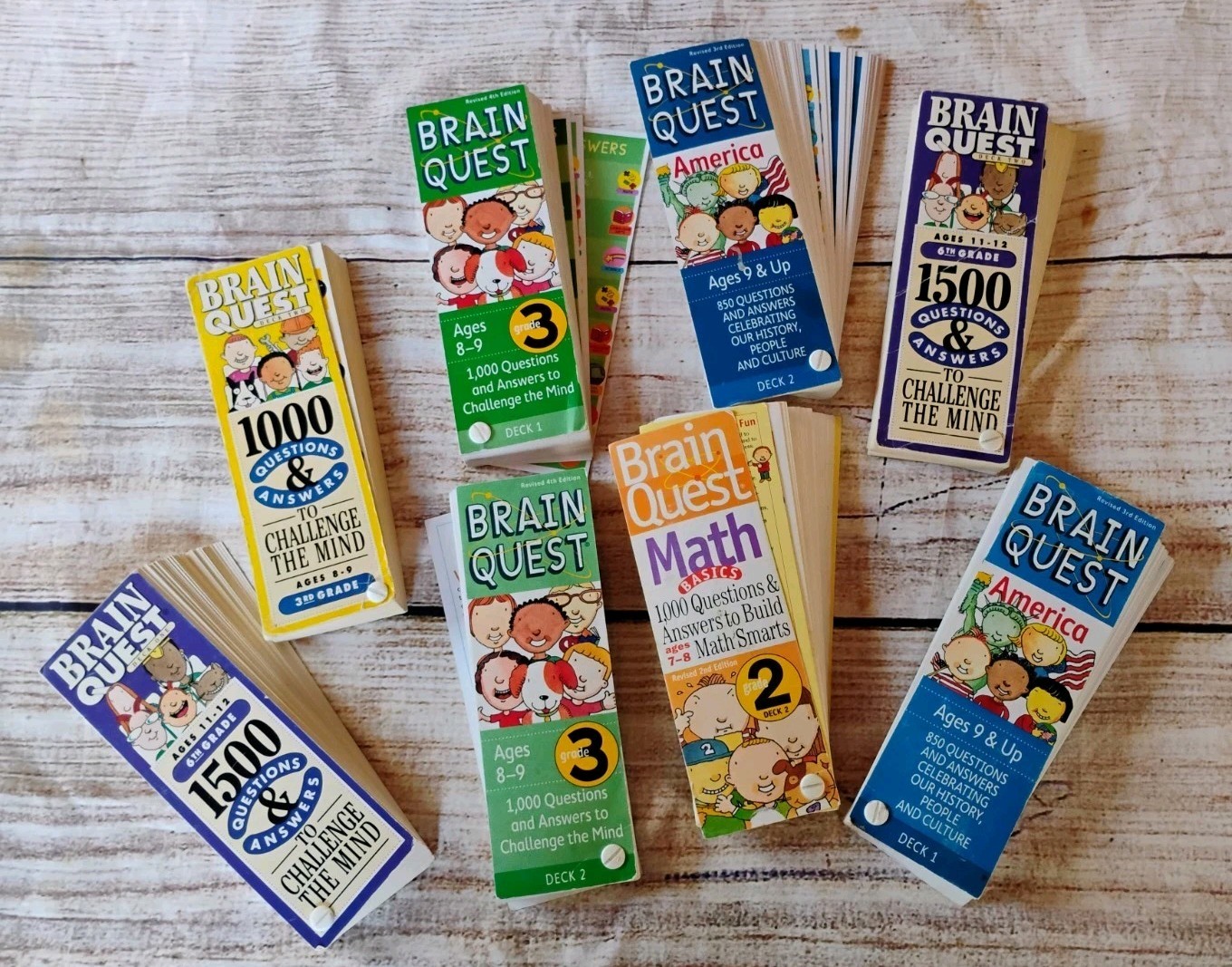 Brain Quest Lot, Flash Cards Educational Grades 2, 3 6.