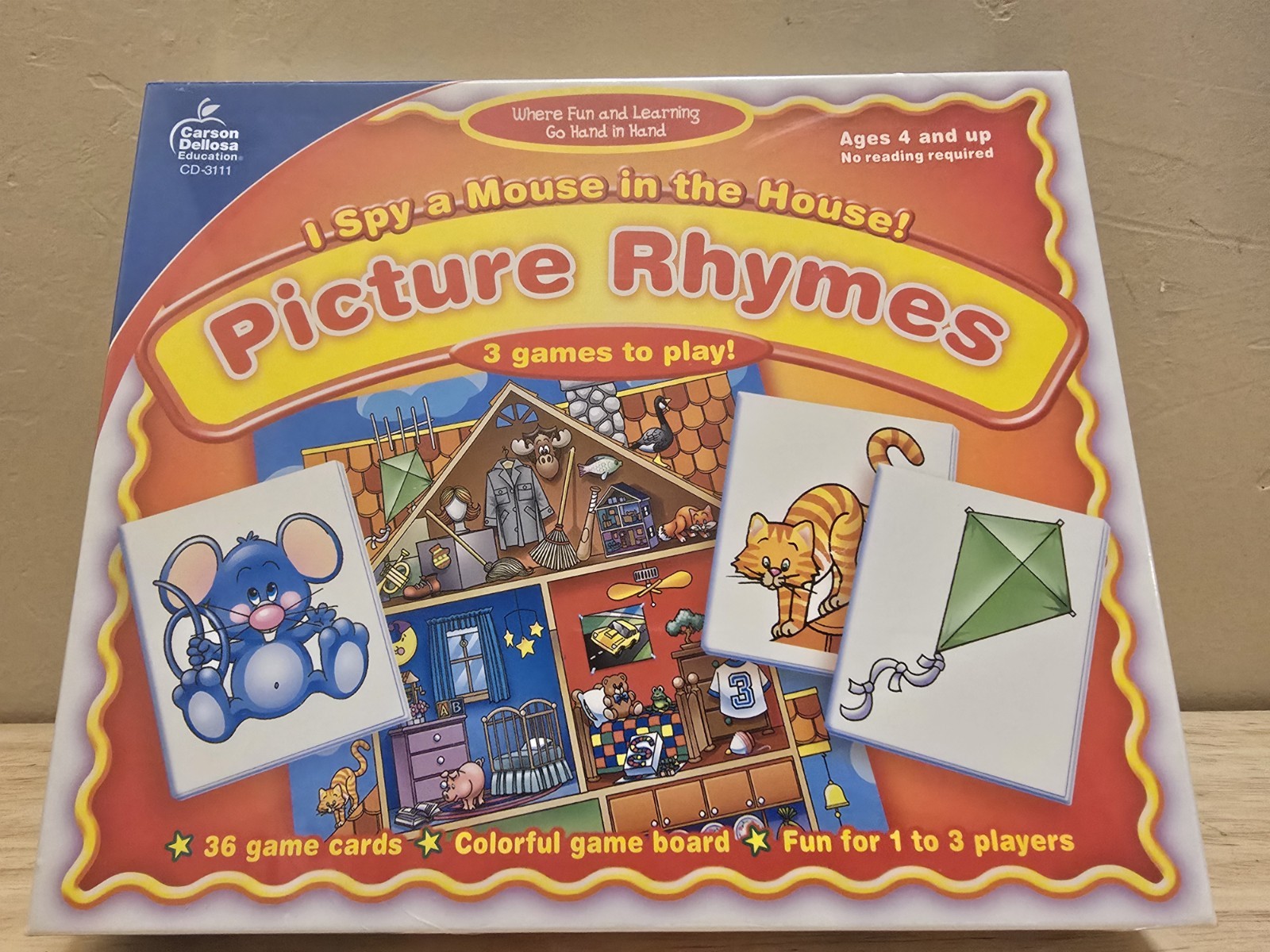 I Spy a Mouse in the House! Picture Rhymes Game Carson Dellosa CD-3111 Ages 4+