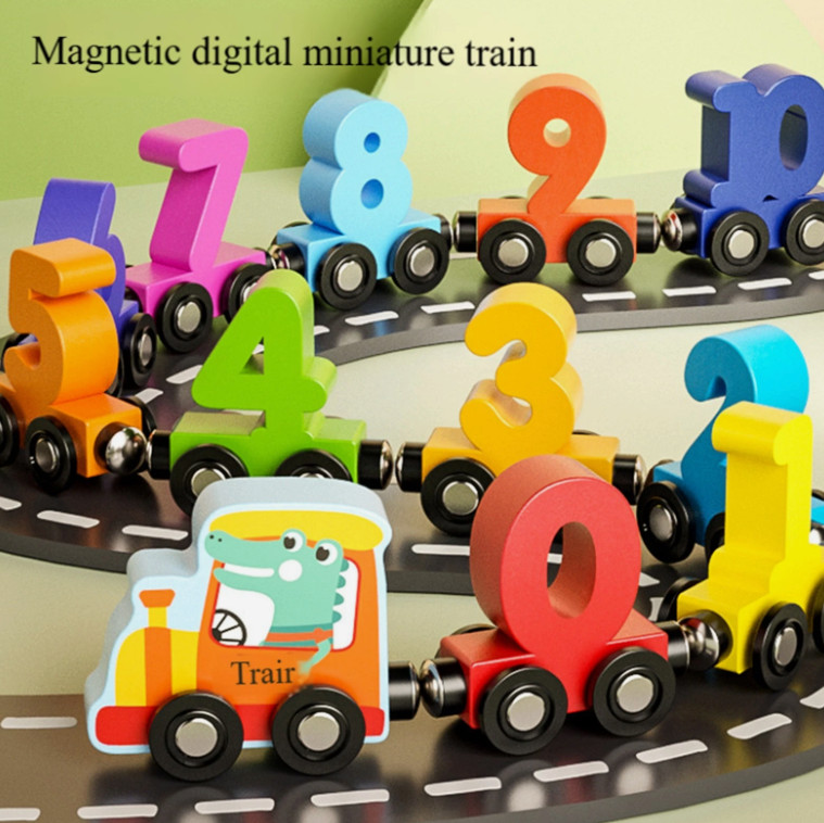 Magnetic Wooden Alphabet Train Set for Kids – Fun Learning from Ages 1-3