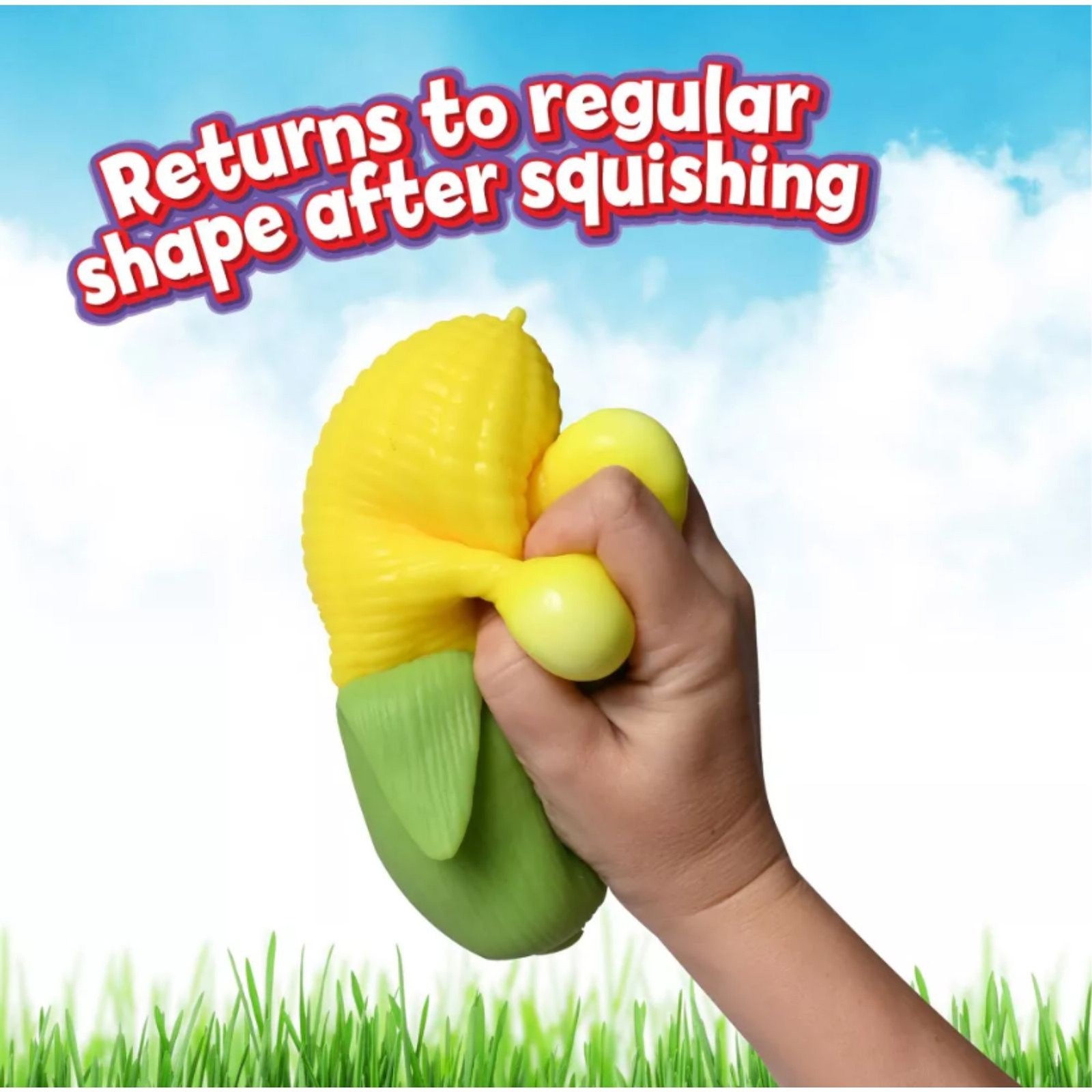 Sunny Days Squeezy Corn on the Cob Fidget Toy