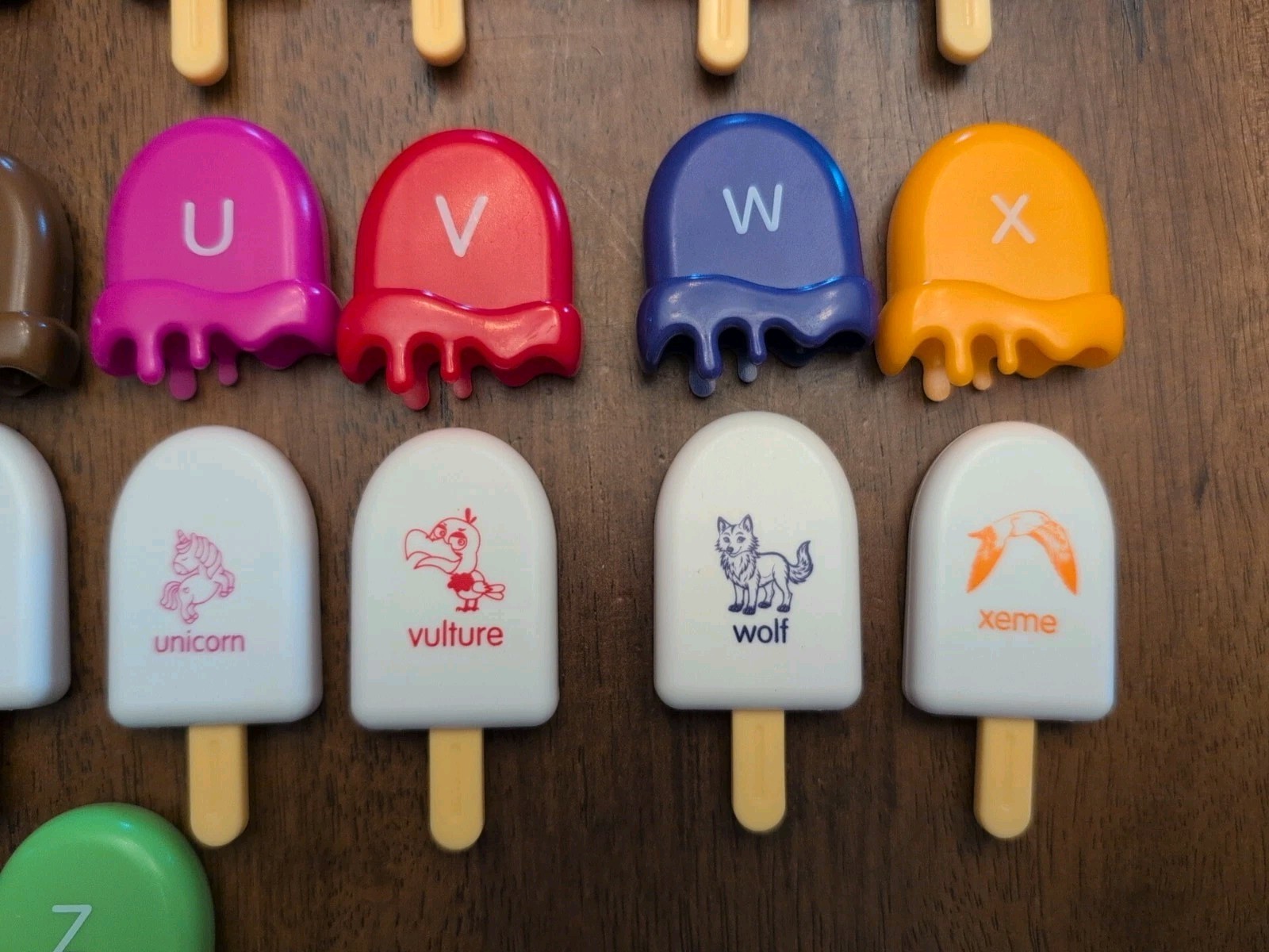 Mini Ice Cream Pops Alphabet Matching Letters & Pictures Montessori Early Learni