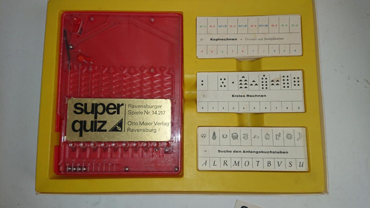 Super Quiz Ravensberger / Milton Bradley – Cool pinball answer device -in German