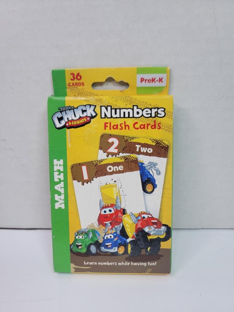Tonka Chuck and Friends Numbers Flash Cards PreK-K Math Learning Toy 36 Cards