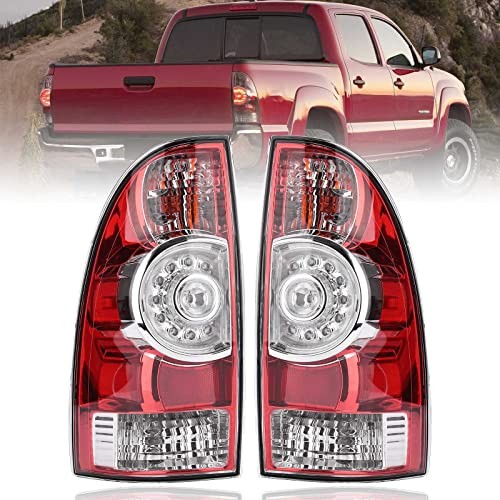 Tail Light Assembly Compatible With 2005-2015 Black Housing with Clear Lens