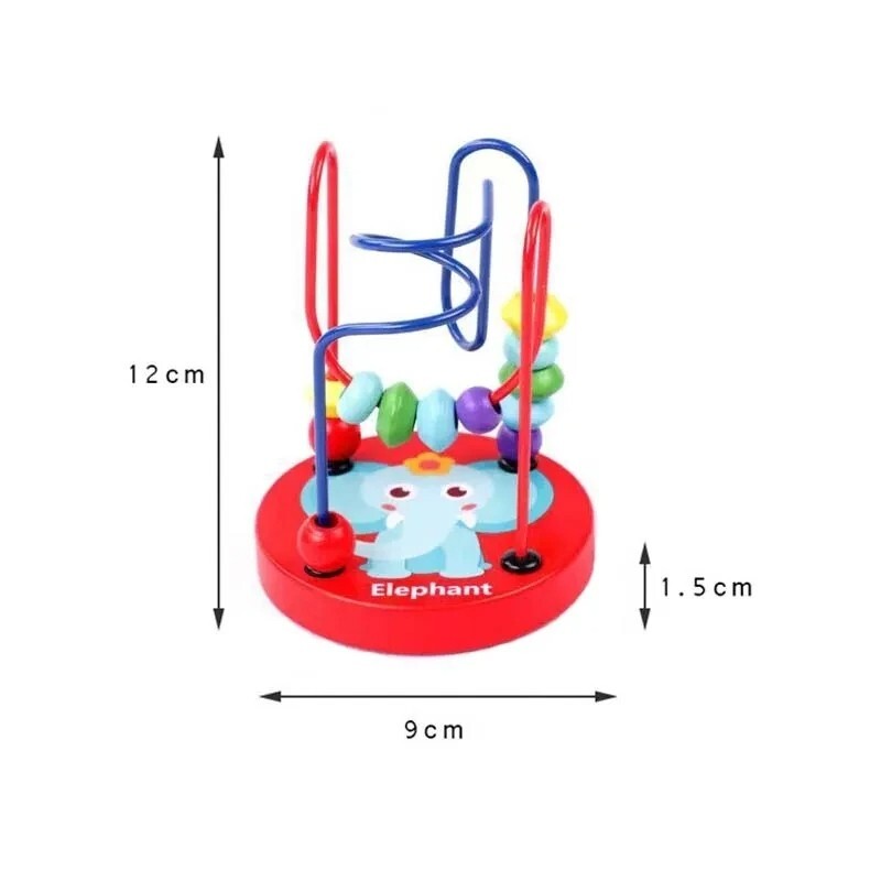 Montessori Wooden Baby Toys Maze Roller Coaster Counting Early Educational Toys
