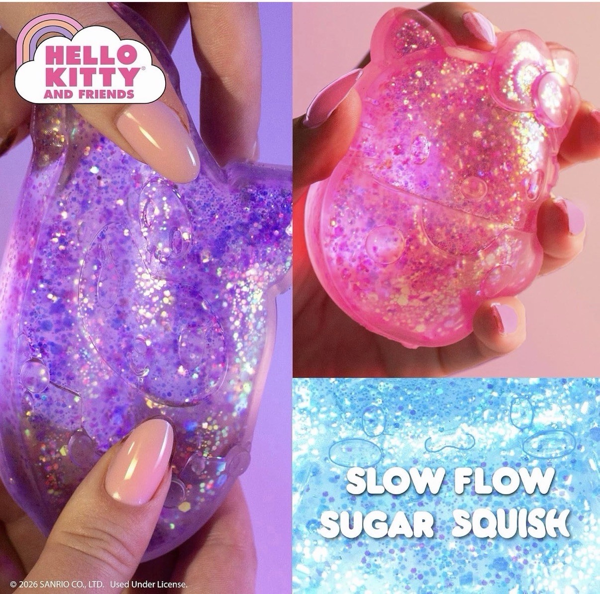 Hello Kitty SLIMYGOOP Gelli Gels 3 Pack, Cinnamoroll, Hello Kitty, Kuromi