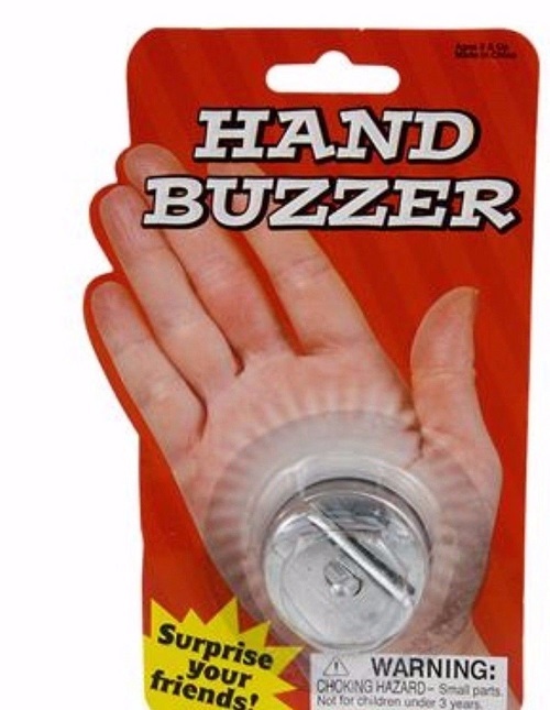 2 Metal Hand Buzzers – Greeting Noise Maker Hand Shaker Shocking Gag Prank