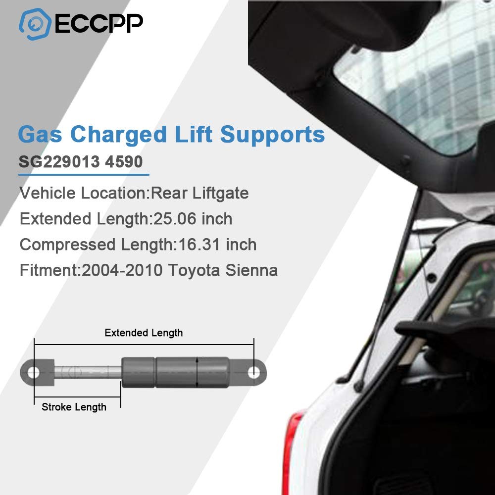 ECCPP Rear Liftgate Hatch Lift Supports Gas Springs Struts Shocks for Black