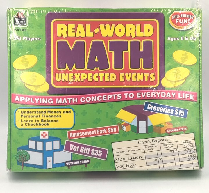 Teacher Created Resources TCR 7804 Real World Math: Unexpected Events Game NEW